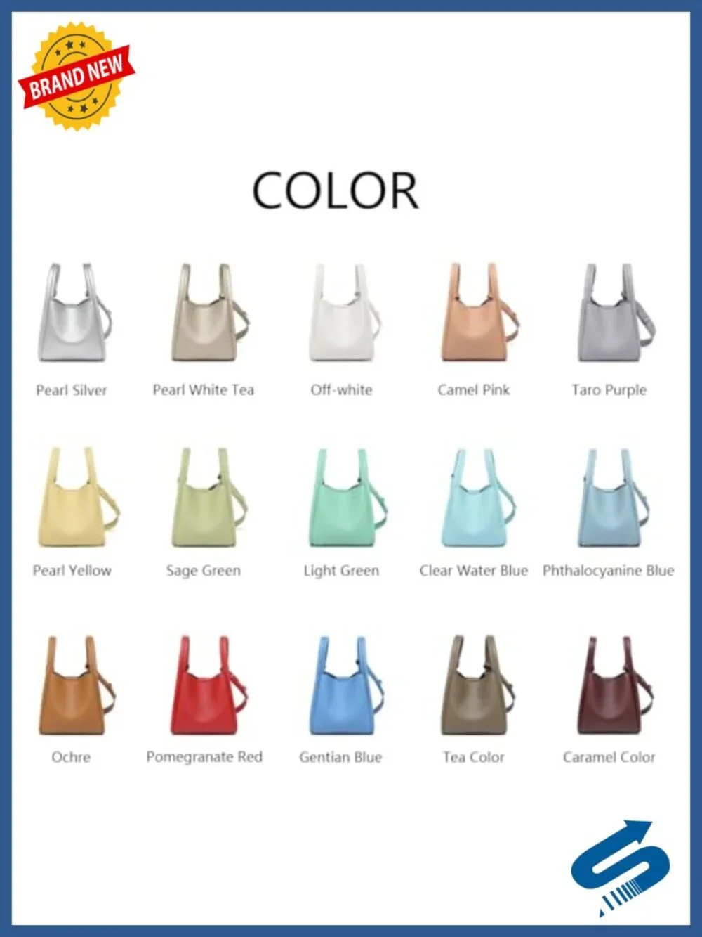 Mini Crossbody Purse - Small Faux Leather Bucket Bag with Zipper Top Handle
